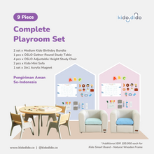 Load image into Gallery viewer, 9 Pieces - Complete Playroom Set by Kido Dido