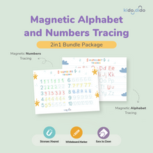 Load image into Gallery viewer, [BUNDLE PROMO!] Magnetic Alphabet &amp; Numbers Tracing by Kido Dido
