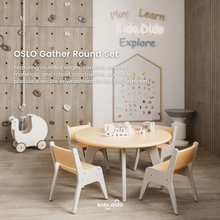 Load image into Gallery viewer, OSLO Gather Round Set - 1 Round Table + 2 Adjustable Height Chairs
