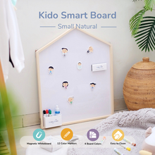 Load image into Gallery viewer, [SMALL] Natural Wooden Frame - Magnetic Kido Smart Board by Kido Dido
