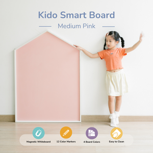 [PO 30 Days] [MEDIUM] Pink - Magnetic Kido Smart Board by Kido Dido