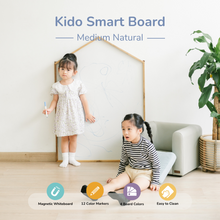 Load image into Gallery viewer, [MEDIUM] Natural Wooden Frame - Magnetic Kido Smart Board by Kido Dido
