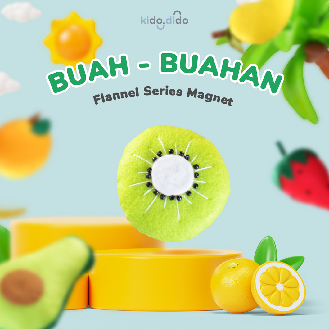 [FLANNEL SERIES MAGNET] - Buah-buahan by Kido Dido