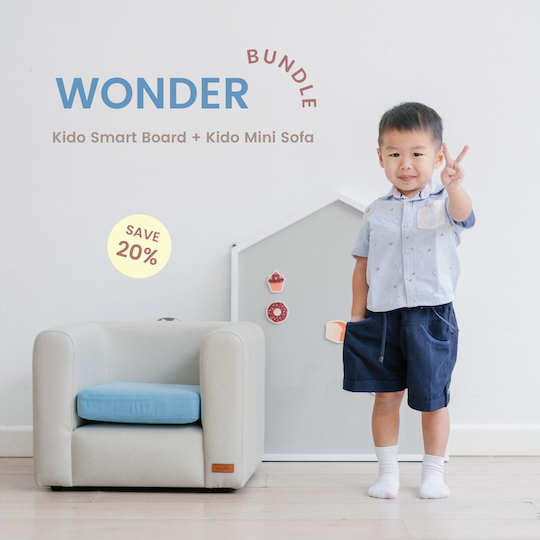 Wonder Bundle - [SMALL] Magnetic Kido Smart Board + Kido Mini Sofa Gift Set