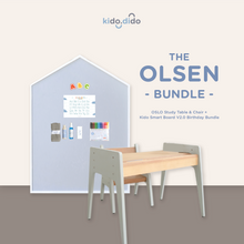 Load image into Gallery viewer, [The Olsen Bundle] OSLO Study Table &amp; Chair and Medium Magnetic Kido Smart Board
