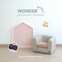 Load image into Gallery viewer, Wonder Bundle - [SMALL] Magnetic Kido Smart Board + Kido Mini Sofa Gift Set
